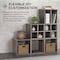Sunjoy Quub Quarter Cabinet, Space Saving Stackable MDF Wood Cabinet G115002300 - alternate 5