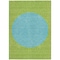 Homeroots 8' X 10' Lime Green And Blue Striped Washable Indoor Outdoor Area Rug 597178 - alternate 8