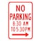 Sign Solutions Usa Parking Sign, 12 in W, Aluminum Sign, White DUS06DWT1218R7-2aR - alternate 1