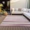 Homeroots 8' X 10' Pink Ivory And Gray Striped Washable Indoor Outdoor Area Rug 597352 - alternate 9