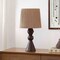 Jonathan Y Orbic Taper 23.5" Rustic Cottage Resin/Metal LED Table Lamp w/Paper Rope Shade, Dark Brown Wood Finis JYL9202B - alternate 8
