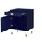 Homeroots 26" Clear and Dark Blue End Table with Drawer and shelf 544079 - alternate 9