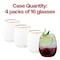 Smarty Had A Party 12 oz. Clear with Gold Elegant Stemless Plastic Wine Glasses (64 Glasses), 64PK 3712-CL-G-CASE - alternate 10