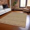 Homeroots 8' X 10' Artichoke Green Gold And Beige Southwestern Washable Indoor Outdoor Area Rug 615947 - alternate 8