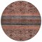 Homeroots 8' Rust Gray And Salmon Round Medallion Washable Indoor Outdoor Area Rug 615910 - alternate 8