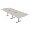 Skutchi Designs 10ft Conference Table W/ Power Unit | 10 Person Modular Arc Rectangle Meeting Table | Harmony Series HAR-AREC-48X120-T-K458-ESIL - alternate 1