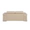 Homeroots 73in Cream and Silver Leather Reclining Loveseat 720503 - alternate 8