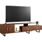 Leisuremod Avery TV Stand with MDF Cabinet and Powder Coated Steel Legs, Walnut ATS69NW - alternate 1