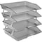 Acrimet Facility 4 Tier Letter Tray Side Load Letter Size A4 Desktop File Organizer Plastic Smoke 256.1 - alternate 1