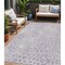 Homeroots 5' X 8' Lilac And Ivory Geometric Washable Indoor Outdoor Area Rug 595086 - alternate 1