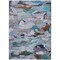 Homeroots 9' X 12' Blue Gray And Brown Abstract Washable Indoor Outdoor Area Rug 603123 - alternate 9
