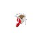 Homeroots 26in Red and Off White Novelty Scooter Open Cabinet With Two Shelves 402229 - alternate 4