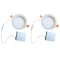 Bulbrite 3" Canless 3000K, 50w Equivalent, New Construction Integrated LED Recessed Light Kit Metal JBOX, 2PK 861673 - alternate 1