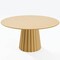 Homeroots 60" Brown Solid Wood Pedestal Base Round Top Dining Table 721027 - alternate 1