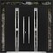 Vdomdoors Metal Double Doors Deux 1755 Black Enamel Opaque Black Glass 2 Sidelights and Top Transom Entry Mod DEUX1755DEXD-BLK-W14+72+14xH96+14-LH-O - alternate 1