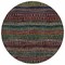 Homeroots 8' Black Green And Gold Round Striped Washable Indoor Outdoor Area Rug 588240 - alternate 6