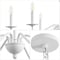 Jonathan Y Wicklow 34.75" 6-Light Bohemian Farmhouse Iron LED Chandelier, White JYL7559D - alternate 9