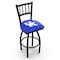 Holland Bar Stool Co 30" Blk Wrinkle Kentucky "UK" Swivel Bar Stool, Jailhouse Back L01830UKY-UK - alternate 1