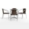 Flash Furniture Square Table Set, Aluminum, Plastic, Rattan, Stainless Steel, Grey TLH-ALUM-24SQ-020CHR4-GG - alternate 13