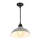 Jonathan Y Jasper 12.25" 1-Light Farmhouse Industrial Indoor/Outdoor Iron LED Pendant, Gray JYL7611D - alternate 1
