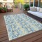 Homeroots 3' X 5' Sky Blue And Ivory Abstract Washable Indoor Outdoor Area Rug 614179 - alternate 9
