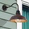 Jonathan Y Aurora 12.25" 1-Light Farmhouse Industrial Iron LED Gooseneck Arm Outdoor Sconce, Wood Finish/Copper JYL7613G - alternate 7