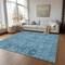 Homeroots 8' X 10' Sky Blue And Gray Oriental Washable Indoor Outdoor Area Rug 582065 - alternate 8