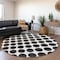 Homeroots 8' Black And Ivory Round Polka Dot Washable Indoor Outdoor Area Rug 614871 - alternate 6