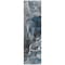 Homeroots 8' Ivory Blue And Gray Abstract Washable Indoor Outdoor Runner Rug 559425 - alternate 8