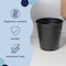 Happimess Riley Modern Classic Hammered Steel Accent 2-Gallon Wastebasket, Matte Black HPM1111A - alternate 5