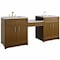 James Martin Vanities Bellshire 84" Dual Vanity Set w/ 24" Make-Up Counter, Honey Oak w/3 cm Ethereal Noctis Silestone Top 660-VMC84-HNO-3ENC - alternate 5