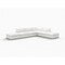 Homeroots 160" White Linen Blend Modular Sofa With Ottoman And Storage 714553 - alternate 5