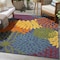 Homeroots 4' X 6' Blue Yellow and Green Indoor Outdoor Area Rug 527603 - alternate 9
