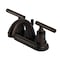 Kingston Brass Double-Handle 4" Centerset Bathroom Faucet with Pop-Up Drain, Oil Rubbed Bronze FB5615CML - alternate 1