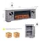 Edendirect 75 inch Fireplace TV Stand for TVs up to 80 inch with 44 inch Electric Fireplace ZR-W1769S00008 - alternate 8