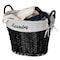 Wickerwise Handwoven Laundry Basket with Liner & Handles - Boho Decorative Storage Hamper for Clothes QI003106.BK - alternate 1