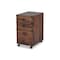 Homeroots 27" Walnut Wood Three Drawers Filing Cabinet 568323 - alternate 9