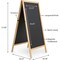 M&T Displays Rustic Wood 23.6x47.25 Inch Double Sided Chalkboard A-Frame UWOD006012X2000 - alternate 8