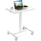 Simple Deluxe iPower Standing Desk Small Rolling Desk with Lockable Wheels, Mobile Stand Up Desk Adjustable Heigh 3A88HKDESKMHL07WHT - alternate 1