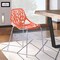 Leisuremod Modern Asbury Dining Chair with Chromed Legs, Orange AC16OR - alternate 10