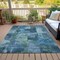 Homeroots 10' X 14' Teal Blue And Pale Aqua Abstract Washable Indoor Outdoor Area Rug 630794 - alternate 8