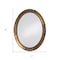 Homeroots 33" Gold Oval Framed Accent Mirror 383720 - alternate 6