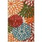 Homeroots 3' X 4' Green Orange And Red Floral Indoor Outdoor Area Rug 546642 - alternate 1