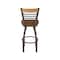 Holland Bar Stool Co Eleanor 30in Swivel Bar Stool with Bronze Finish, Medium Back and Canter Thatch Seat 880 - alternate 7