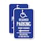 Signmission Modern Isa Symbol Connecticut Reserved Parking Permit , 18'' X 24'', Heavy Gauge Aluminum, 2PK A-1824-2PACK-23873 - alternate 1