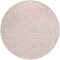 Homeroots 8' Pink And Gray Round Abstract Washable Indoor Outdoor Area Rug 599000 - alternate 6
