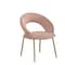 Homeroots Pink and Gold Boucle and Metal Curved Back Dining Side Chair 719663 - alternate 1
