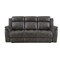 Homeroots 83" Charcoal Fabric Reclining USB Sofa With Toss Pillow 559219 - alternate 7