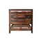 Homeroots Dark Brown Live Edge Solid Wood Queen Bed Frame 551633 - alternate 9