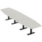 Skutchi Designs 16ft Boat Conference Table With Power | Harmony Series | 16 Person Meeting Room Table HAR-BOT-48X192-T.BK-U779-NA - alternate 1